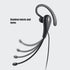Call Center Headset, 3.5mm Wired Ear Hook Single Sided Headphone with Mic for Laptop, Mobile Phones