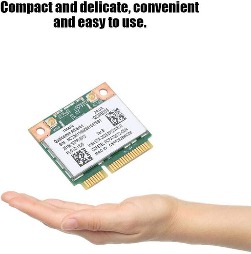 ASHATA Network Card for Qualcomm AR9565 QCWB335, 150M Mini PCI-E Bluetooth Wireless Network Card for HP/DELL/ACER