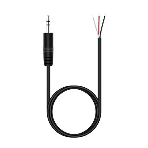 Fancasee 3 ft 3.5mm Male Plug to Bare Wire Pigtail TRS Stereo Audio Cable Adapter for Headphone Repair