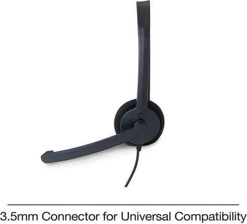 Verbatim Mono 3.5mm Headset with Microphone and in-Line Remote in Black