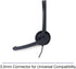 Verbatim Mono 3.5mm Headset with Microphone and in-Line Remote in Black