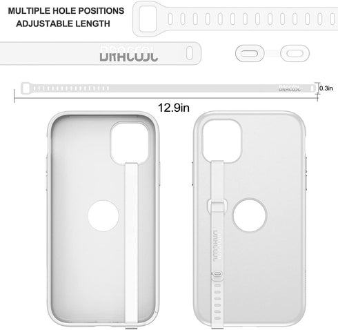 2 PCS Silicone Phone Strap Cell Phone Grip Loop Elastic Stretching Band Hand Finger Holder Secure Slim Universal for Galaxy & iPhone Case Most Smart Phone Cases - Transparent