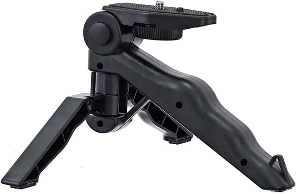 Walway Foldable Mini Table Tripod Stand Hand Grip with 1/4" Screw Compatible with