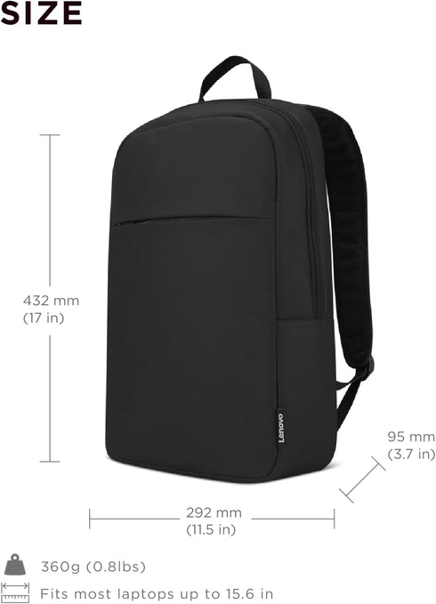 Backpack B215 15.6-Inch Lenovo Laptop for Computers Up to Multi Compartment Water Repellant Bag for Travel