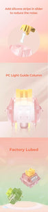 KPREPUBLIC Outemu Silent Peach V3 Switch, Silent Lemon V3 Switch Linear Tactile Lime for Mechanical Keyboard