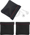 3pcs Earphone Pouch PU Leather Headphone Storage Bag, Universal Spring Bag Closure for Storing Earphones, Coins