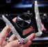Best Bling Rhinestone Crystal Mini Car Dash Air Vent Phone Holder - Automatic Adjustable (Silver)