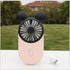 Cute Personal Mini Fan, Handheld & Portable USB Rechargeable Fan with LED Light, 3 Adjustable Speeds, Pink