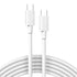6.6FT USB C to USB C Cable for MacBook Air/Pro, iPad Pro/Air, iPhone 15 Pro Max, Pixel, Samsung - Fast Charging Cord