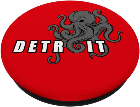 Detroit Michigan Octopus Kraken Downtown Motor City PopSockets PopGrip: Swappable Grip for Phones & Tablets