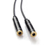 REXUS Black 3.5mm Y Splitter Stereo Audio Cable, 4-Pole Male to 2 Female for Headphone, Compatible with Mobile Phone