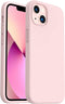 ORNARTO Shockproof Liquid Silicone Case for iPhone 13, Gel Rubber Anti-Shock Cover, 6.1inch, Chalk Pink