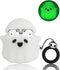 Compatible AirPods Case Cover, Glow in The Dark Cute Ghost Case for AirPods 2nd & 1st, Soft Silicone