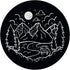 Black White Nature Mountain Camper Moon PopSockets Standard PopGrip