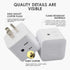 Generic Power Plug 4 Outlets Wall Strip Cube, 4 Way Side US AC Electrical Power Strip for Home Office