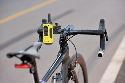 UAYESOK Bicycle/Motorcycle Walkie-Talkie Handlebar Mount, Vehicle Grab Rail Clamp Radio Holder for HT, Scanner, Speaker