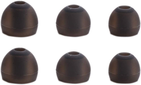 Silicone Replacement Ear Tips for Mpow, Tozo, Aukey, Senso Bluetooth Earphones, 6 Pairs (Black and Gray)