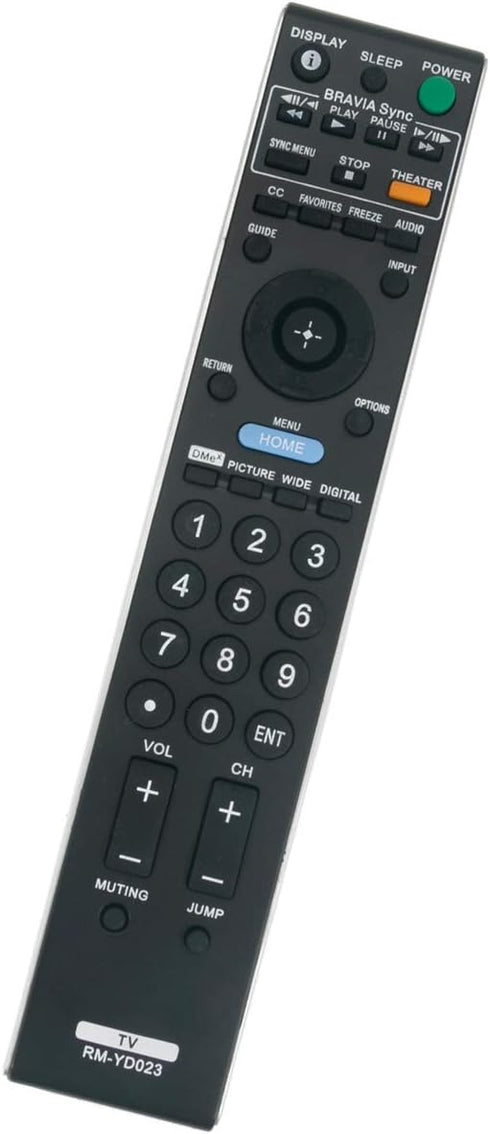 RM-YD023 Replacement Remote for Sony TV KDL-40W4100, KDL-42V4100, KDL-46W4100, KDL-52W4100, KDL-40V4150, KDL-32XBR6,