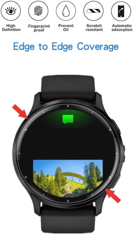 Compatible Screen Protector for Garmin Venu 3, 3D Full Coverage TPU Protective Film (3 PCS)