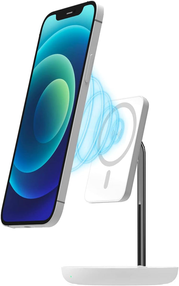 TALK WORKS Magnetic Desktop Cell Phone Stand for iPhone 15/Pro/Max, Compatible with MagSafe iPhone Cases and Charging