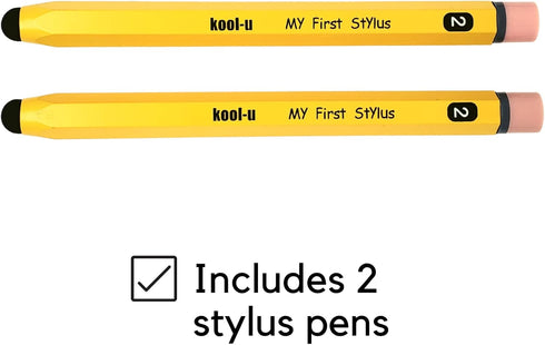 Stylus Pens for Kids, Hexagon Shaped Like Real Pencil, Compatible with All Touch Screen Devices - 2 Pack
