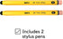 Stylus Pens for Kids, Hexagon Shaped Like Real Pencil, Compatible with All Touch Screen Devices - 2 Pack