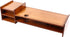 YIYIBYUS 2-Tier Monitor Stand Riser Bamboo Wood Computer Monitor Riser Stand Desktop Organizer Stand with Storage