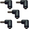 5Pcs DC Power Connector Adapter 90 Degree Angle 5.5mm x 2.5mm Male Plug to 5.5mm x 2.1mm Female Jack Coupler