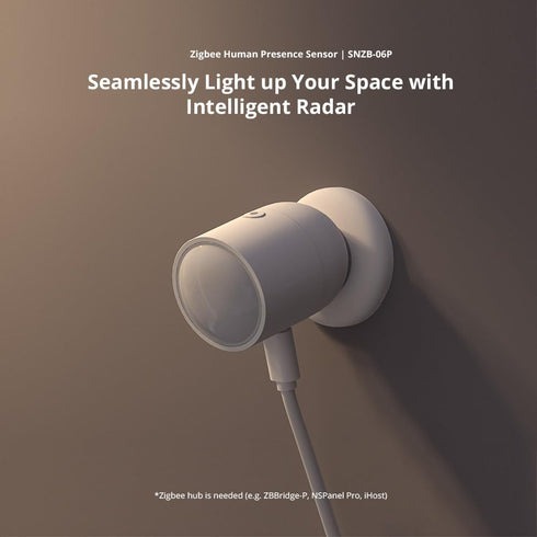 Smilewolf SNZB-06P Zigbee Human Presence Sensor, Motion Detector for Smart Home Automation with Alexa Compatibility.