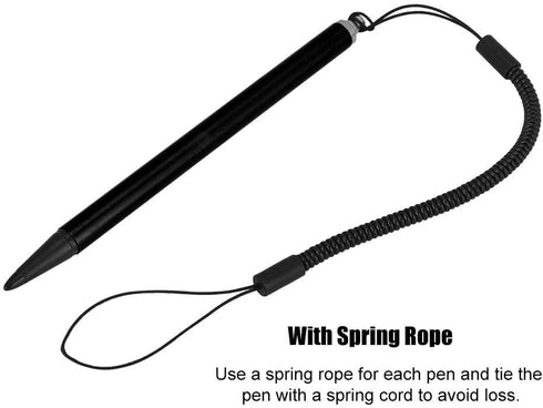 Resistive Hard-tip Pen for All Resistive Devices, Screen Touch Painting Pen with Spring Rope for POS PDA Navigator