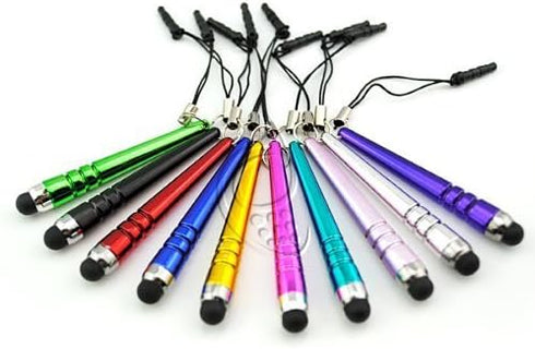 TCD 10 Colorful Long Mini Baseball Stylus Pens for Universal Capacitive Touch Screens