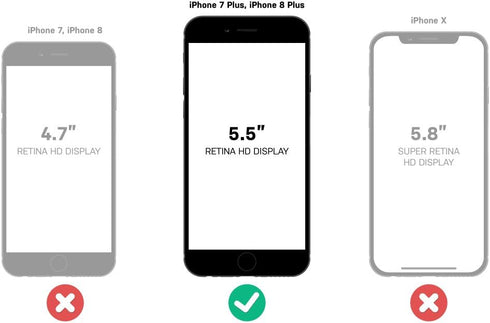 OtterBox 8 7 Symmetry IPhone PLUS & IPhone PLUS (ONLY) Series Case - BLACK, Ultra-Sleek, Wireless Charging Compatible