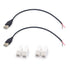 2PCS 22AWG Short USB Plug Pigtail 2 Wire Cable, 0.3M/1FT USB 2.0 Male Bare Wire Pigtail 2Pin Open End Extension Cables