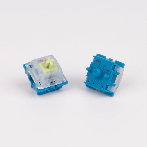 GATERON CM Linear Keyboard Switches, 5 Pin Light Blue, 20mm Dual-Stage Spring, 55gf Pre-lubed for MX Keyboard, 35PCS
