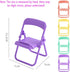 nanaxagly 4Pcs 4 Mini Chair Foldable Cell Phone Stand, Portable Funny Cute Cell Phone Holder Stand Compatible