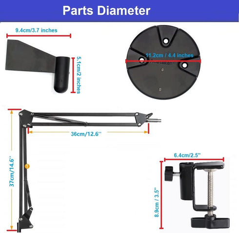 Kiyo Pro Webcam Ring Light Wall Holder, 10'' Streaming Light with Wall Folding Mount for Razer Kiyo Webcams