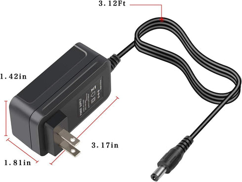 SUPERNIGHT 12V 2A Power Adapter Supply, AC 100-240V to DC, 5.5x2.1mm Jack