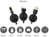 Pack of 6 Black Cable Wire Cord Clips, Self-Adhesive Organizer Holder for USB, Network, Headphone Cables for Home,