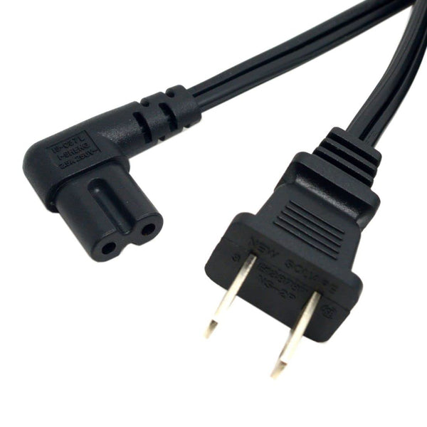 chenyang NEMA 1-15P USA Outlet to IEC 320 C7 90 Degree Angled Power Cable 1M
