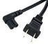 chenyang NEMA 1-15P USA Outlet to IEC 320 C7 90 Degree Angled Power Cable 1M