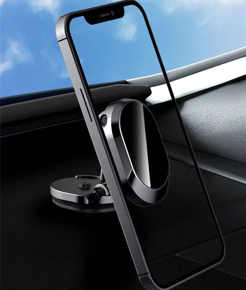 Foldable Magnetic Mobile Phone Bracket, Adjustable Rotatable Navigation Holder for Indoor Office Use