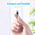 USB C Magnetic Adapter, 540 Degree Rotation 3 in 1 QC 3.0 Fast Charging Max Support 3A, Grey