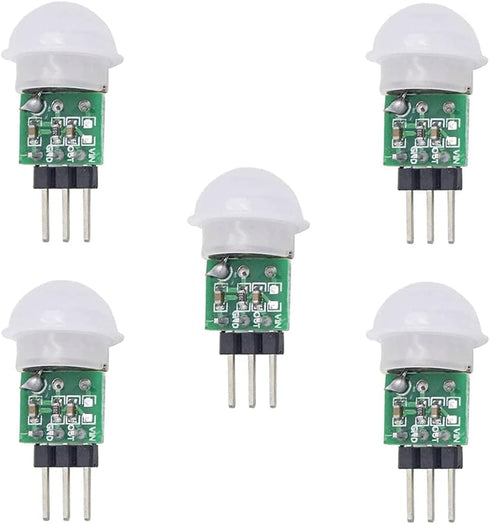 HC-SR312 AM312 Mini PIR Human Body Motion Sensor Module, Pyroelectric Infrared Distance Detector, Pack of 5