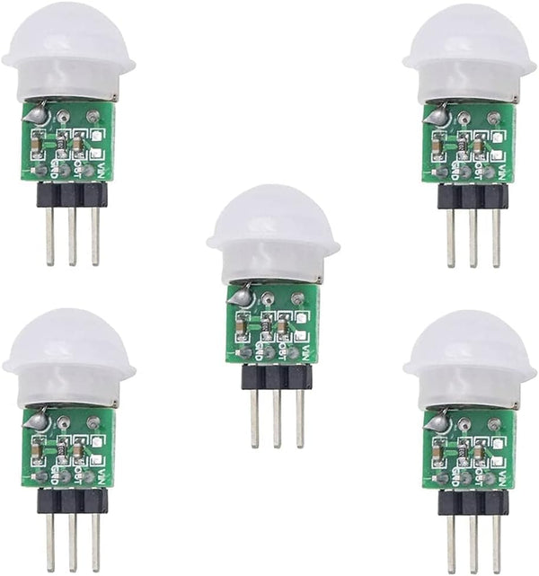 HC-SR312 AM312 Mini PIR Human Body Motion Sensor Module, Pyroelectric Infrared Distance Detector, Pack of 5