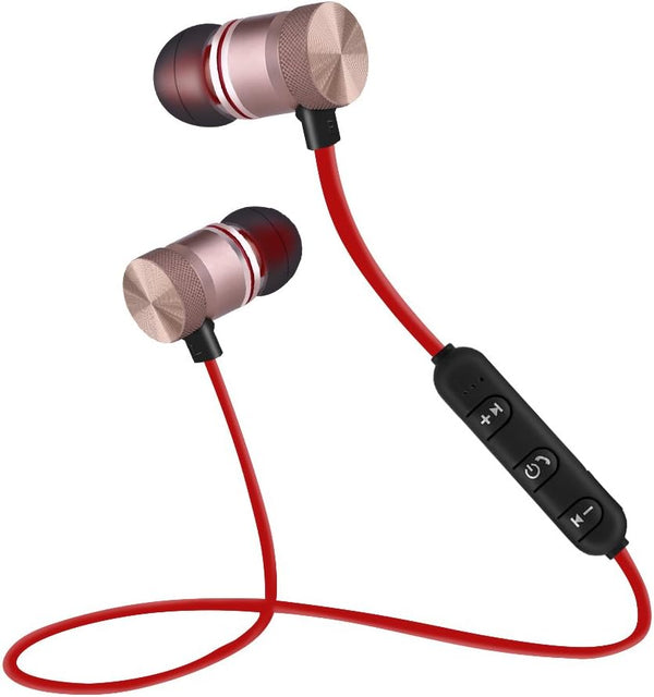 Yinhing Magnet Sports Earbuds Headphones for iPhone & Android - Golden, High-Quality Sound & Comfort.
