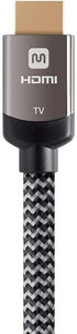 Monoprice 4K Braided High Speed HDMI Cable, 20 Feet, CL3 In Wall Rated, Active, Gray