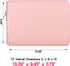 RAINYEAR 13.3 Inch Laptop Sleeve Soft PU Leather Case Water Resistant Padded Zipper Cover Protective Carrying Bag Compatible with 13.3" Notebook Computer Chromebook(Pink)