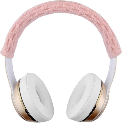 Geekria Knit Fabric Headband Cover for Beats, Bose, AKG, Sennheiser, Sony, Audio-Technica, Easy DIY Installation (Pink)