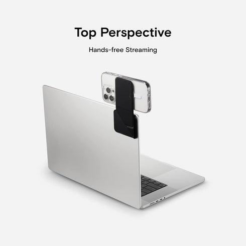 MOFT Magnetic Laptop and iPhone Mount, Foldaway Portable Holder for Dual-Screen Setup, Black