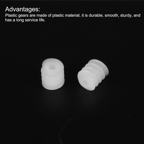 10 672A 0.5) MECCANIXITY Pcs Plastic Gears Plastic Motor Gear Model Reduction Gear for RC Car Model DIY Robot (White